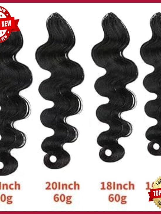 Knotless Pre-Separated Crochet Hair Extensions Body Wave 18 Inch main image 6